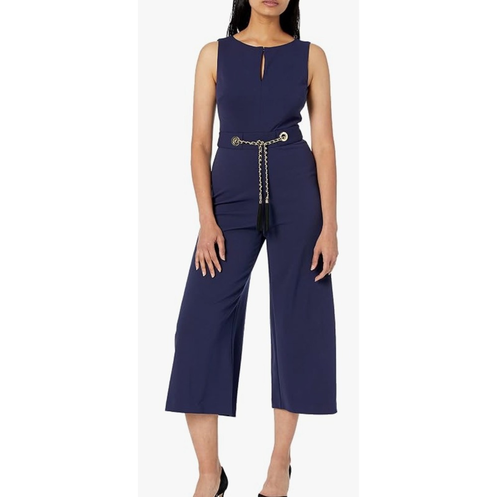 Karl Lagerfeld Paris Jumpsuit Women's Size 2 Blue Wide Leg